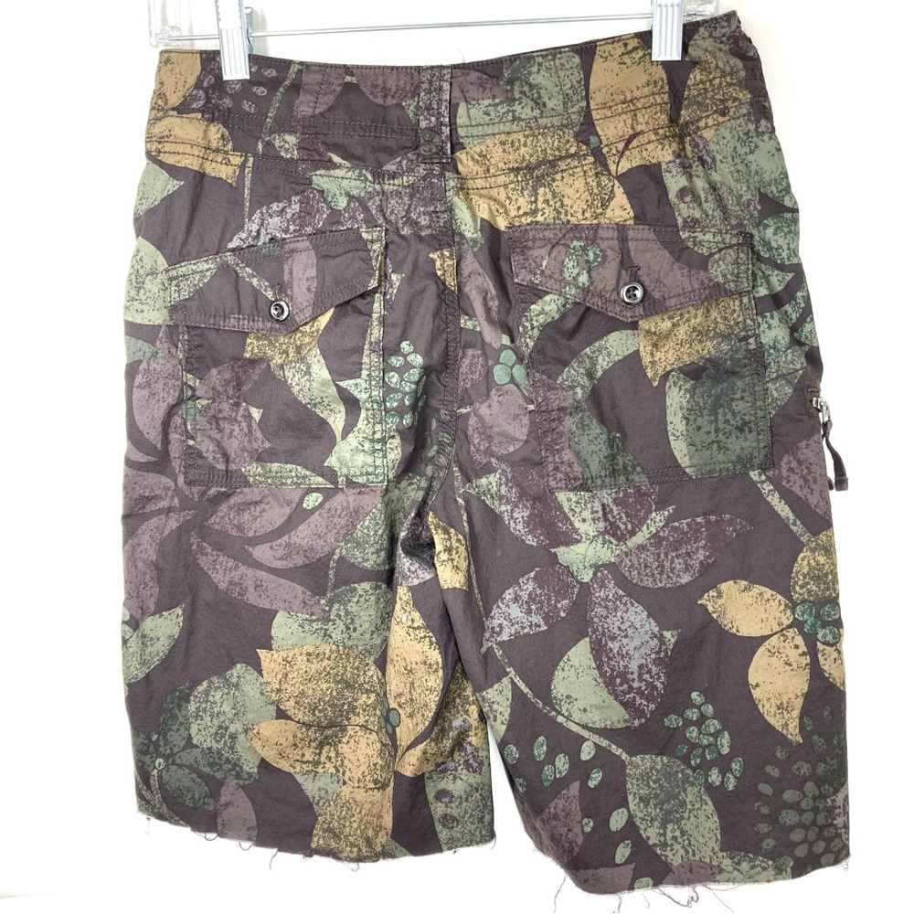 Anthropologie Floral Cargo Shorts Ripley Moss Cut Off 27 Cotton - Picture 5 of 13